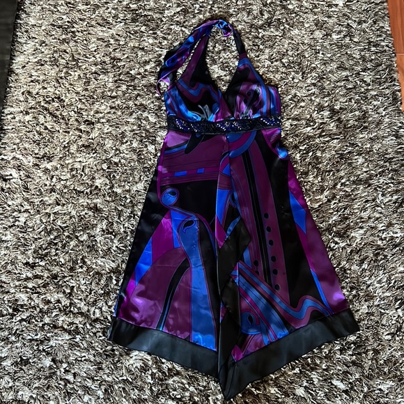 Le Chateau silk halter dress - Picture 1 of 5